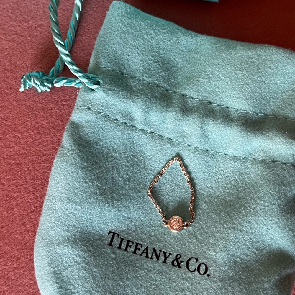 Tiffany & Co. Diamonds By the Yard Chain Ring sz 5.5